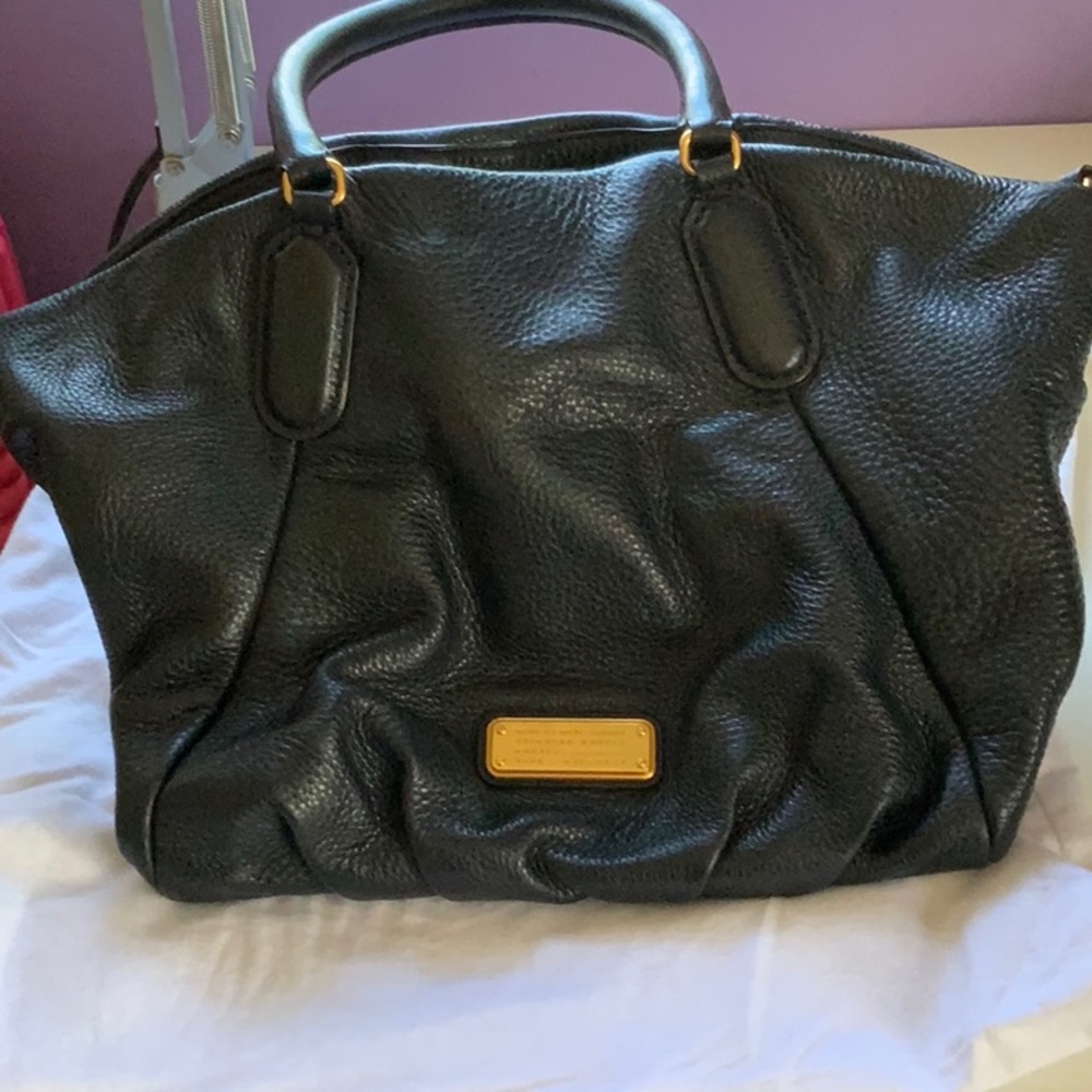 Marc Jacobs Q Fran Leather Satchel in black